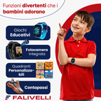 Smartwatch GPS FALIVELLI in tre colori: Nero, Blu e Rosa per bambini