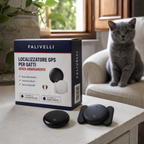 Tracker GPS Gatto Compatto – Localizzazione Mondiale Apple & Android Find My – Zero Abbonamenti